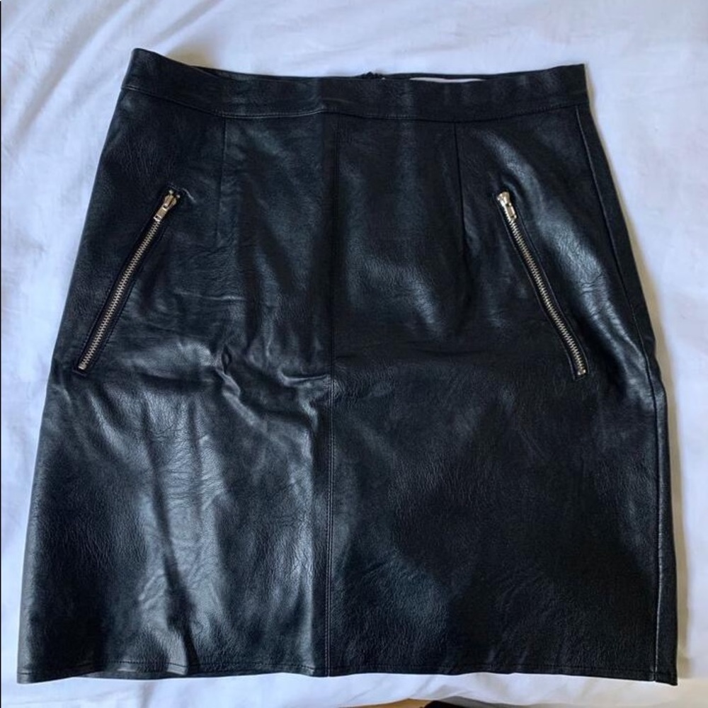 Faux Leather Skirt
